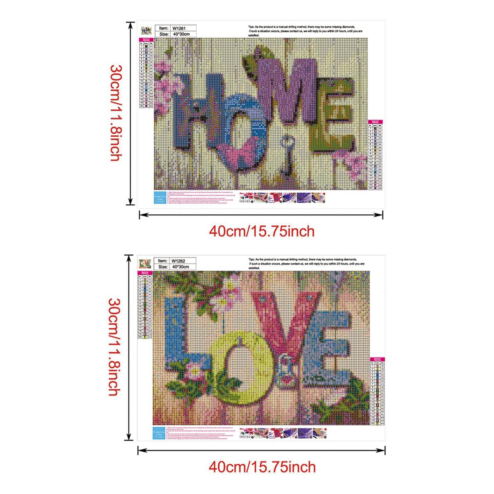 DIY 5D Diamond Painting Kits Rhinestone Cross Stitch Decor Home and Love