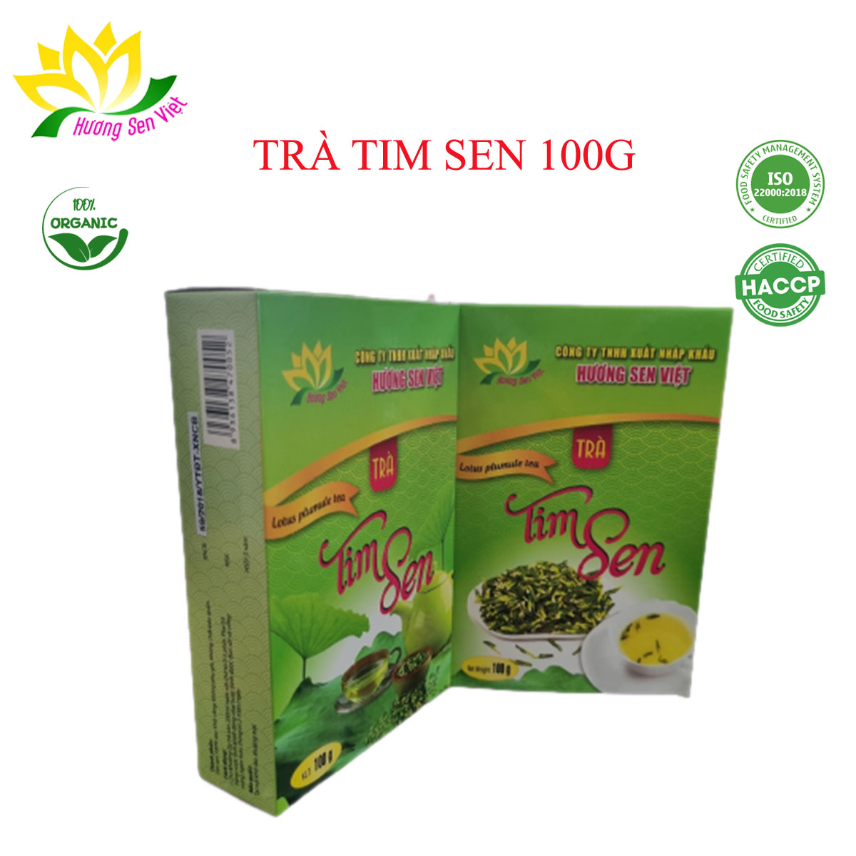 TRÀ TIM SEN HỘP 100G - HƯƠNG SEN VIỆT