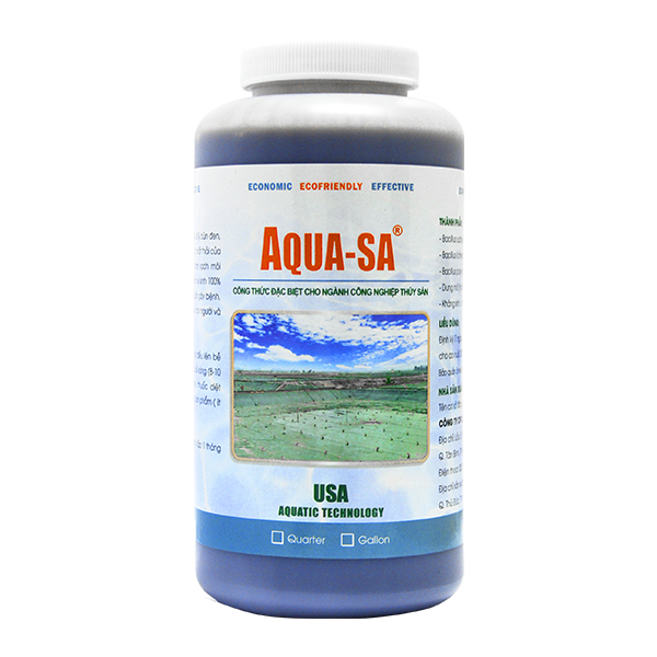 AQUA-SA - Vi sinh xử lý bùn đáy ao nuôi trồng thủy sản - Chai 1 quarter (≈ 1 lít)