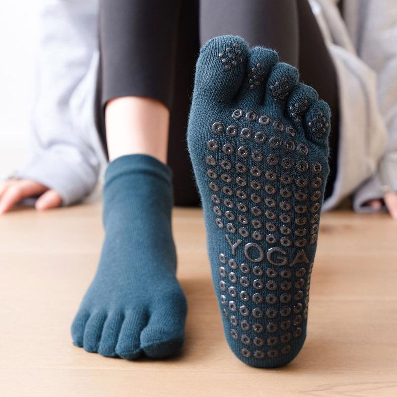 Nữ tập thể dục nữ thể dục thể thao thể thao Yoga vớ nhảy Pilates ba lê 2/5 ngón tay Color: Yellow