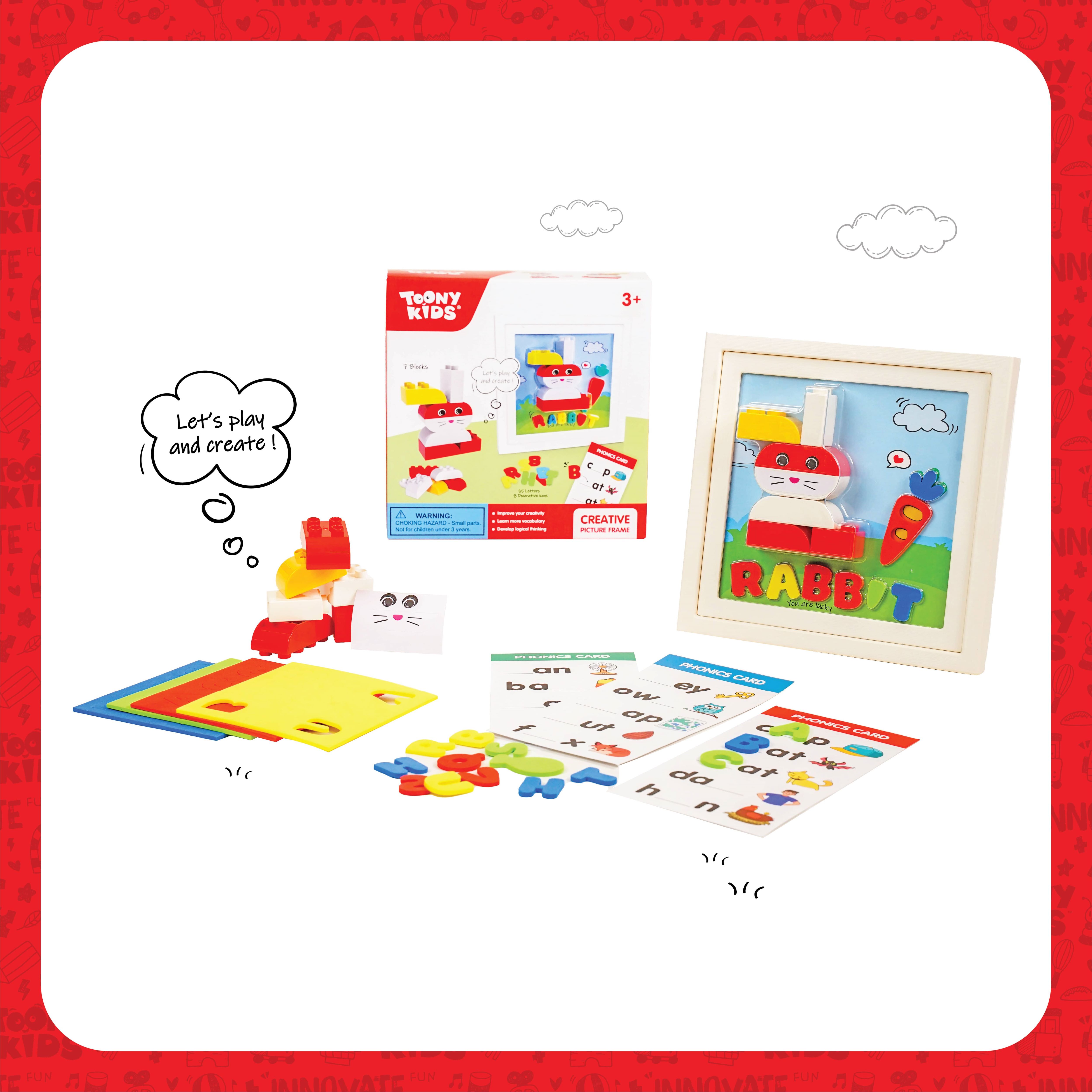 Đồ Chơi Bộ Lắp Ráp Khung Tranh Thỏ TOONYKIDS - Đồ Chơi Thông Minh Cho Bé - Creative Picture Farme TN00422
