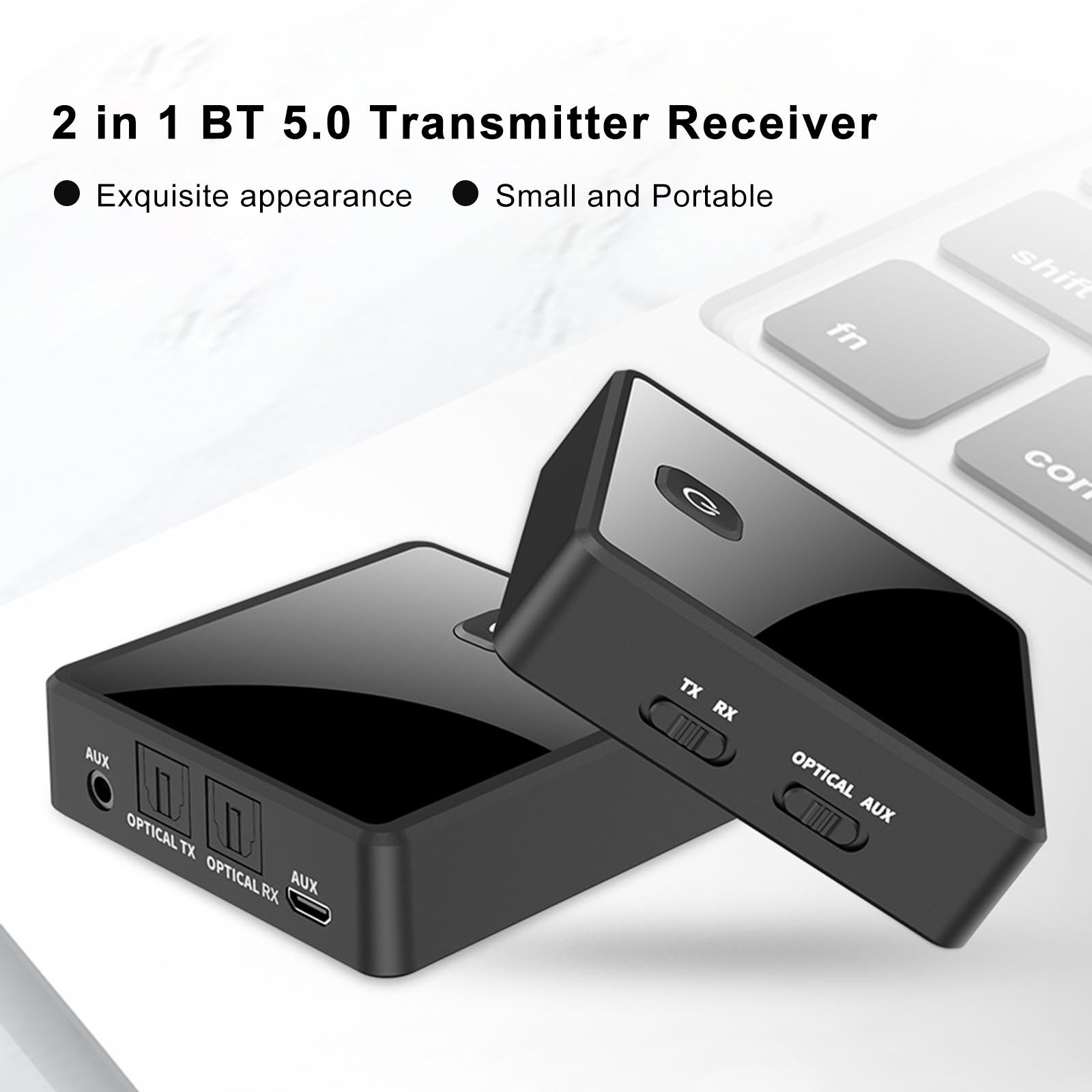 Bộ Thu Phát Âm Thanh FZ-380 Bluetooth 5.0 Transmitter Receiver Low Latency 3.5mm AUX Jack Optical Stereo Music Pin 300mA.  Bluetooth 5.0 Transmitter Receiver Low Latency 3.5mm AUX Jack Optical Stereo Music Wireless Audio Adapter For PC TV Car Speaker
