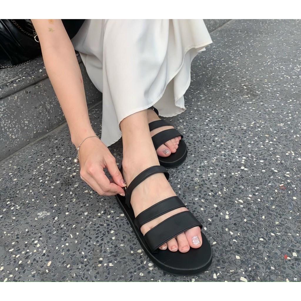 Sandal nữ sandal đồng nai ( đế đen quai hậu đen ) size từ 35 nữ đến 42 nữ