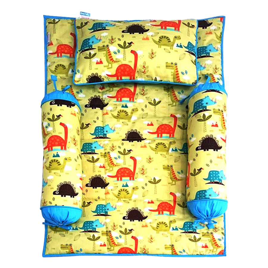 Bộ 4 Món Ga Gối Cho Bé Sleep Baby Colorful Dinosaurs - F127