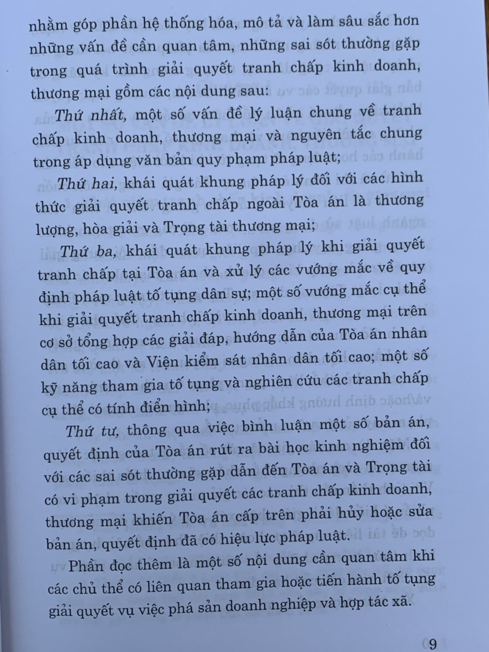 Giải quyết tranh chấp kinh doanh, thương mại- phát hiện vi phạm và kinh nghiệm phòng ngừa