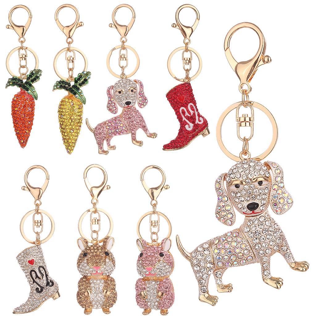 Key Chian Purse Bag Crystal 8 Styles Keyring Keychain Charm Pendant Gift