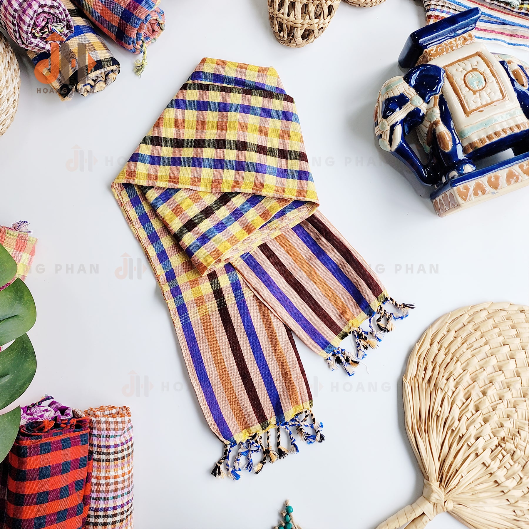 Khăn rằn Cửu Long Nam Bộ Caro Lớn