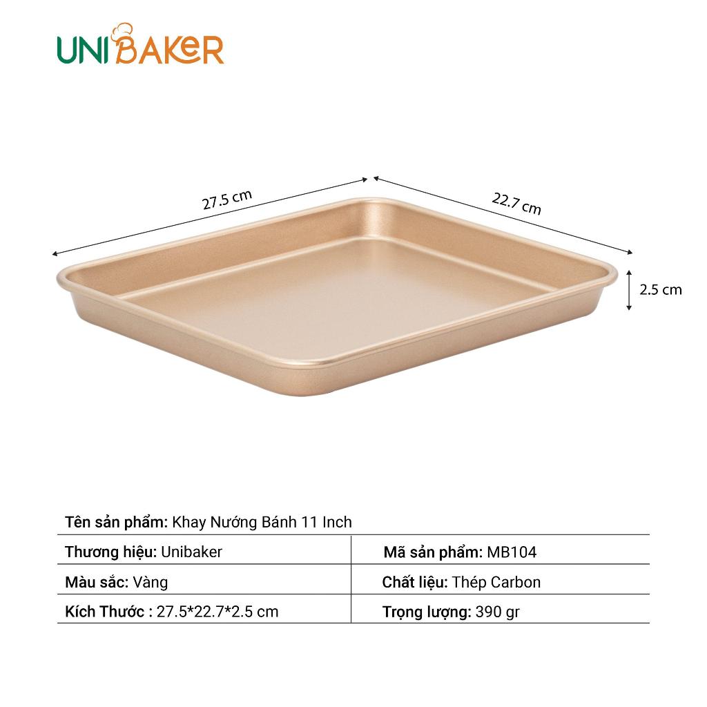 Khay nướng bánh chữ nhật 11, 12, 13 INCH UNIBAKER