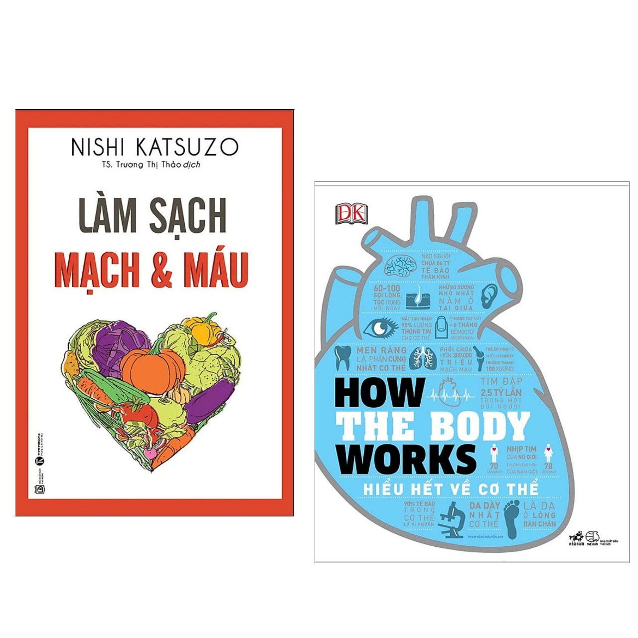 Combo Sách Hiểu Về Sức Khỏe: How The Body Works - Hiểu Hết Về Cơ Thể + Làm Sạch Mạch Máu - Những Tác Phẩm Kinh Điển Của Nền Y Học Tự Nhiên (Sách Y Học)