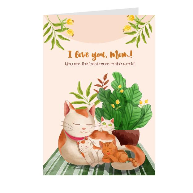 Thiệp tặng mẹ, mother's day - Thiệp Greenwood 10x15cm - MD04