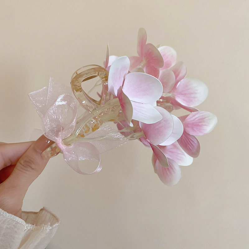 Kẹp tóc càng cua, Kẹp nữ, họa tiết hình nơ, hàng cao cấp, hoa trang trí xinh xắn, tóc búi, kiểu dáng ngọt ngào
