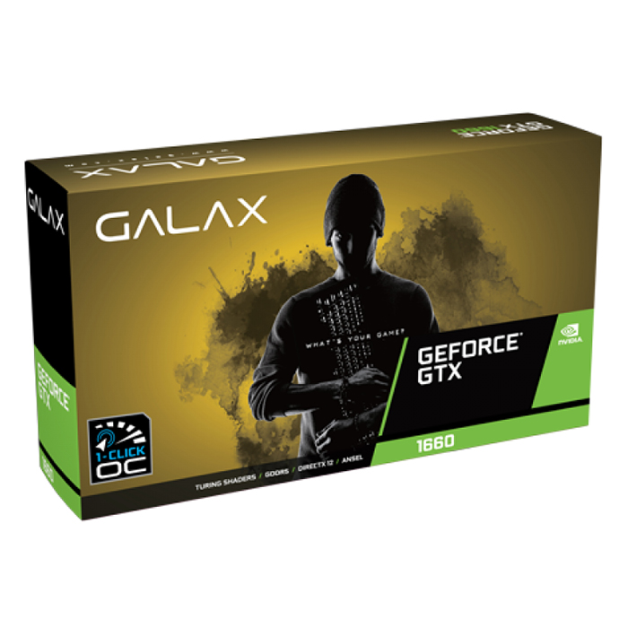 Card Màn Hình VGA Galax GeForce GALAX GTX 1660 (1-Click OC) 6GB DDR5  60SRH7DSY91C - Hàng Chính Hãng