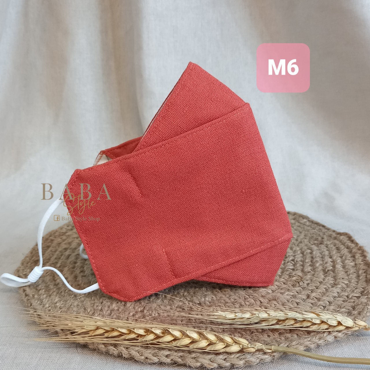 Khẩu trang thời trang linen nữ 3 lớp