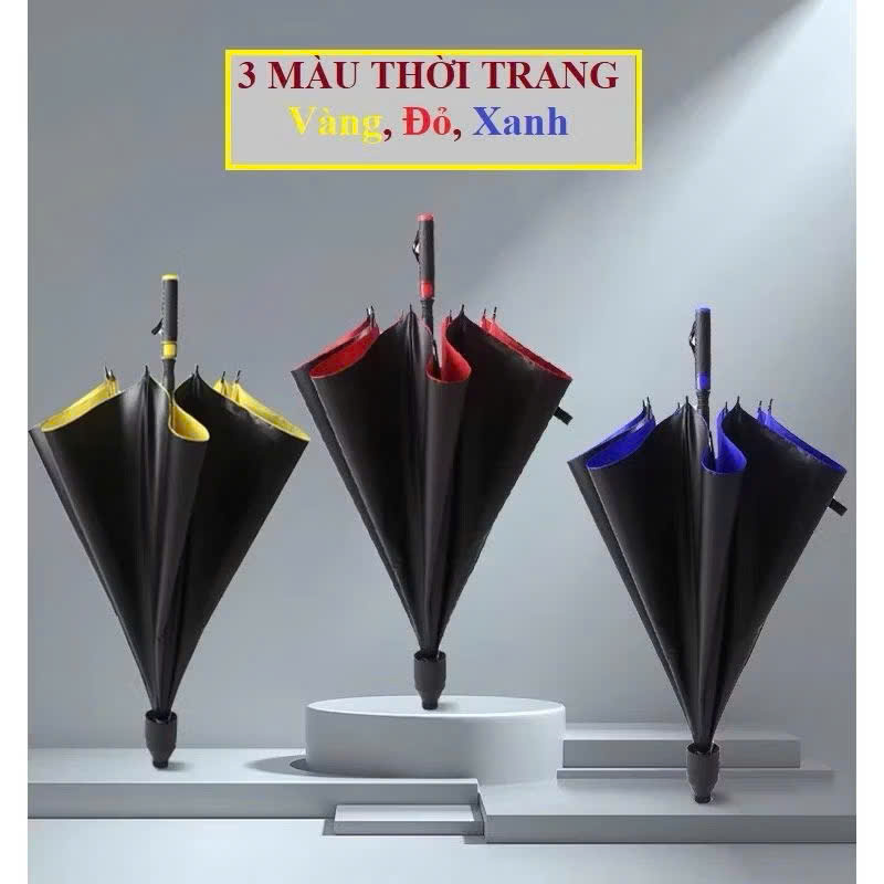 Dù Che Nắng Mưa, Ô Che Nắng Chống Tia UV Cỡ Lớn 2 Lớp Nan To, Dù Cán Dài Chống Gỉ Tự Động - HÀNG CHÍNH HÃNG MINIIN