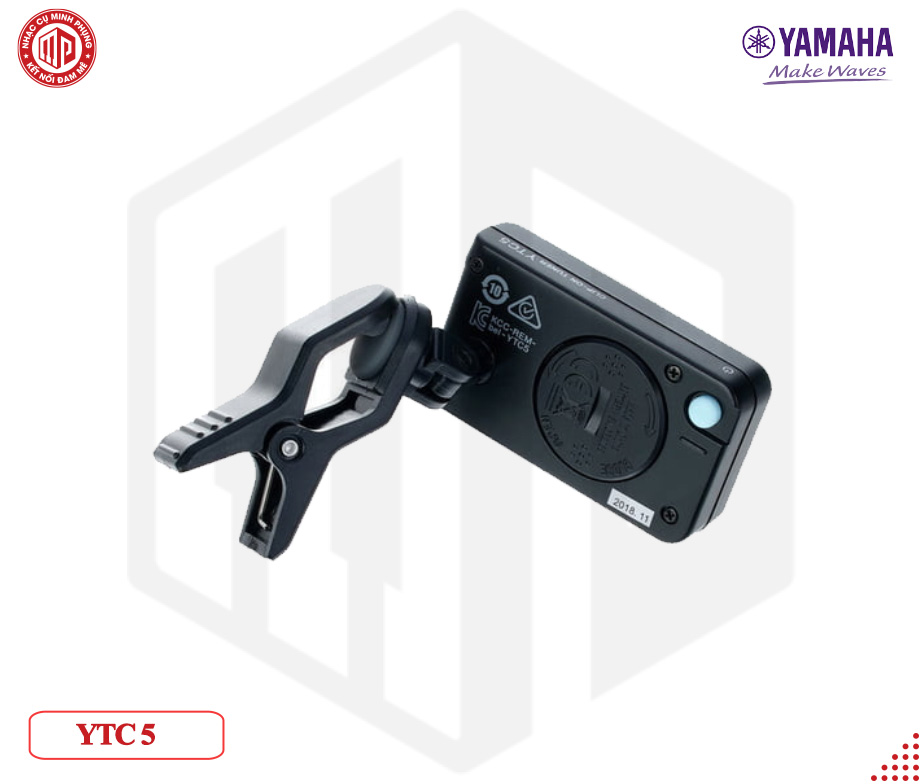 Máy lên dây/ Máy chỉnh dây/ Clip chỉnh âm/ Clip Tuner - Yamaha YTC5 - Dành cho Chromatic, Guitar, Bass, Ukulele - Có kèm pin - Hàng chính hãng