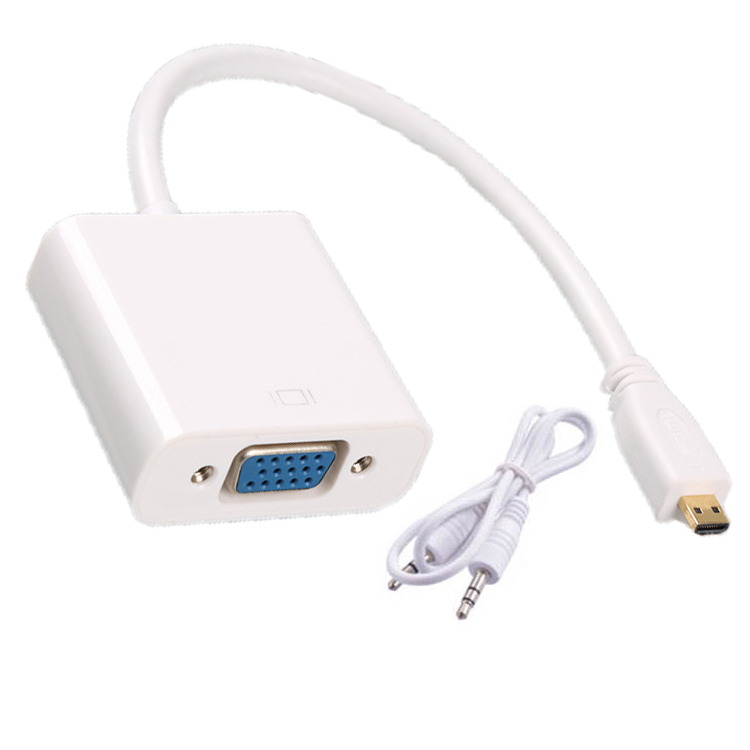 SOAIY Cáp chuyển Micro HDMI sang VGA có âm thanh - Hàng Nhập Khẩu