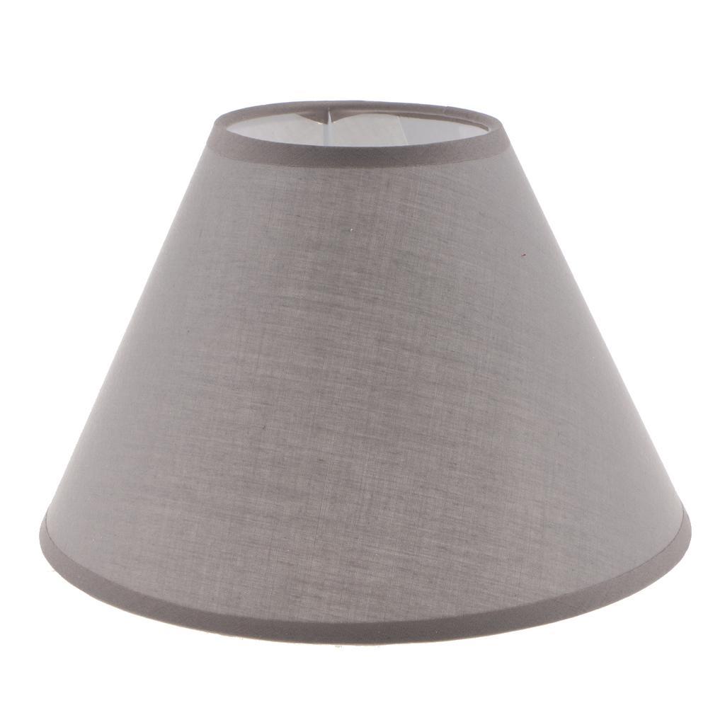 2Pcs Fabric Lampshade Table Lamp Shade Bedside Light Shade Flaxen & Gray