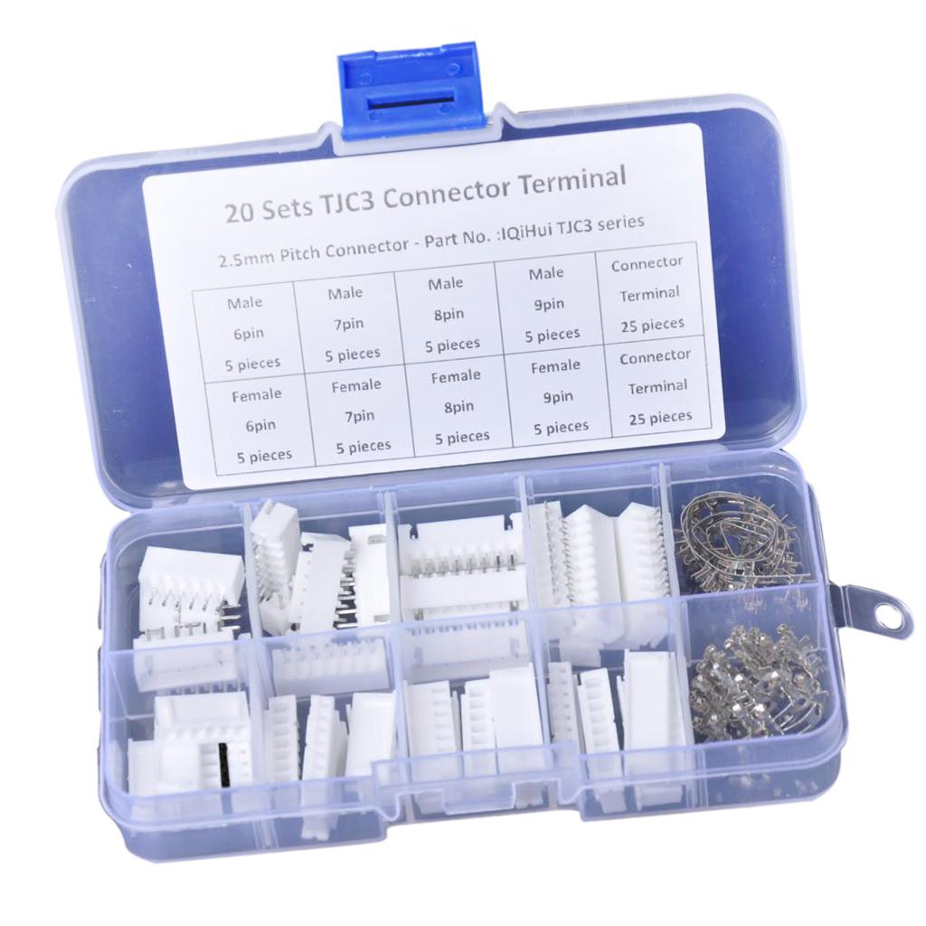 50 Cái TJC3 2.5mm 6P 7P 8P 9Pin Đầu + Nhà Ga + Nhà Ở Cổng Kết Nối Bộ Dụng Cụ