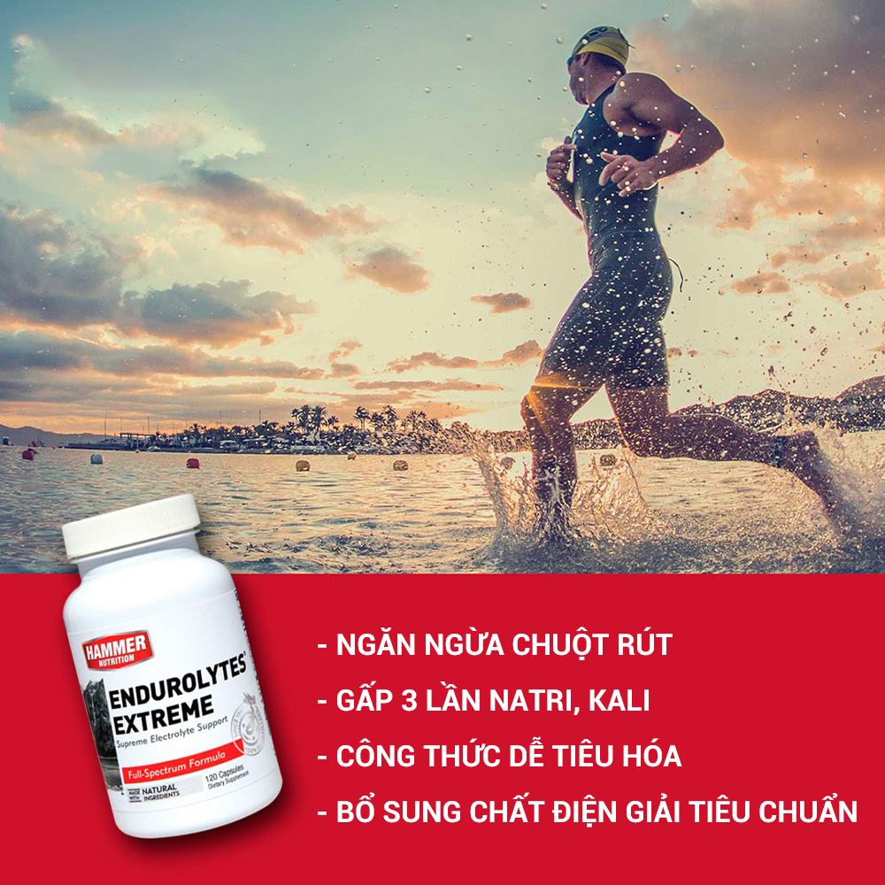 Viên uống điện giải- Hammer Nutrition Endurolytes  Extreme