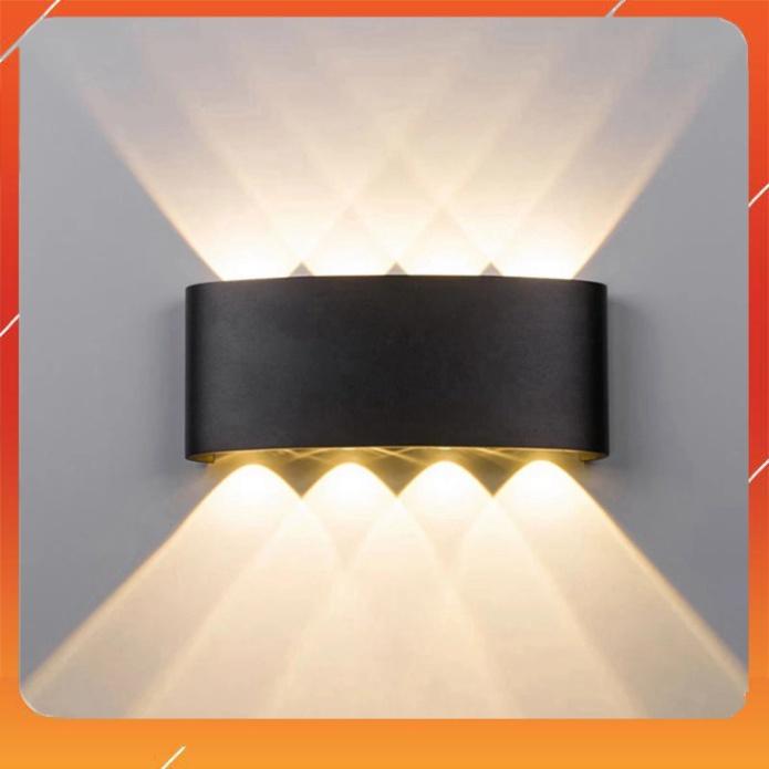 Đèn led gắn tường, Đèn tường led 2 đầu 8w ánh sáng vàng, đèn tường led nghệ thuật trang trí có chỉ số chống nước B115-8