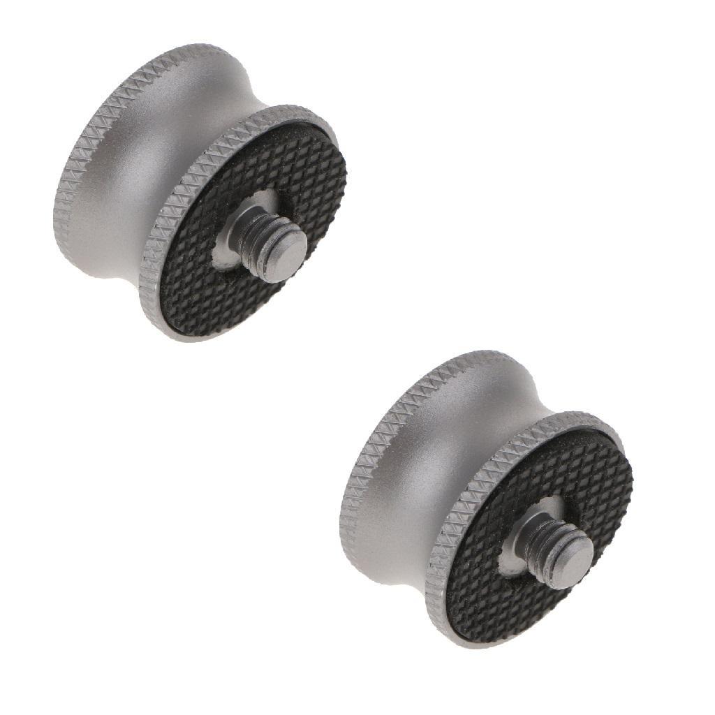 2pcs 1/4" Male to 3/8" Female Adapter Screw Tripod Ball Head Monopod - Gray