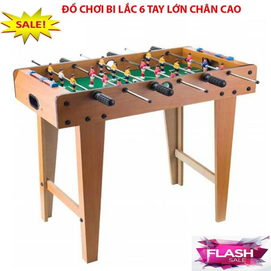 Bàn bi lắc bóng đá 6 tay cầm loại to chân cao 69x37x65cm Trò chơi giải trí cho bé.