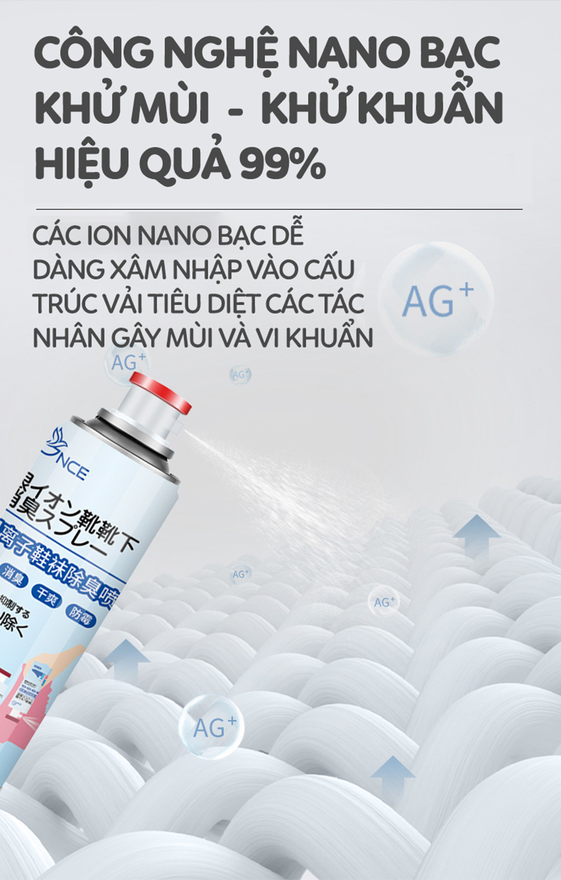 Chai xịt khử mùi giày dép William Weir 260ml, khử mùi hôi, vi khuẩn gây hại, bảo vệ giày dép