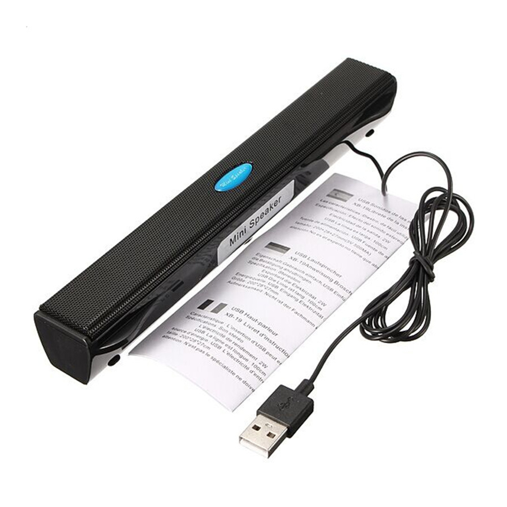 USB Soundbar Soundbar Bàn Loa Máy tính Soundbar Loa USB PC Soundbar tivi USB Soundbar Surround Bar Color: Black