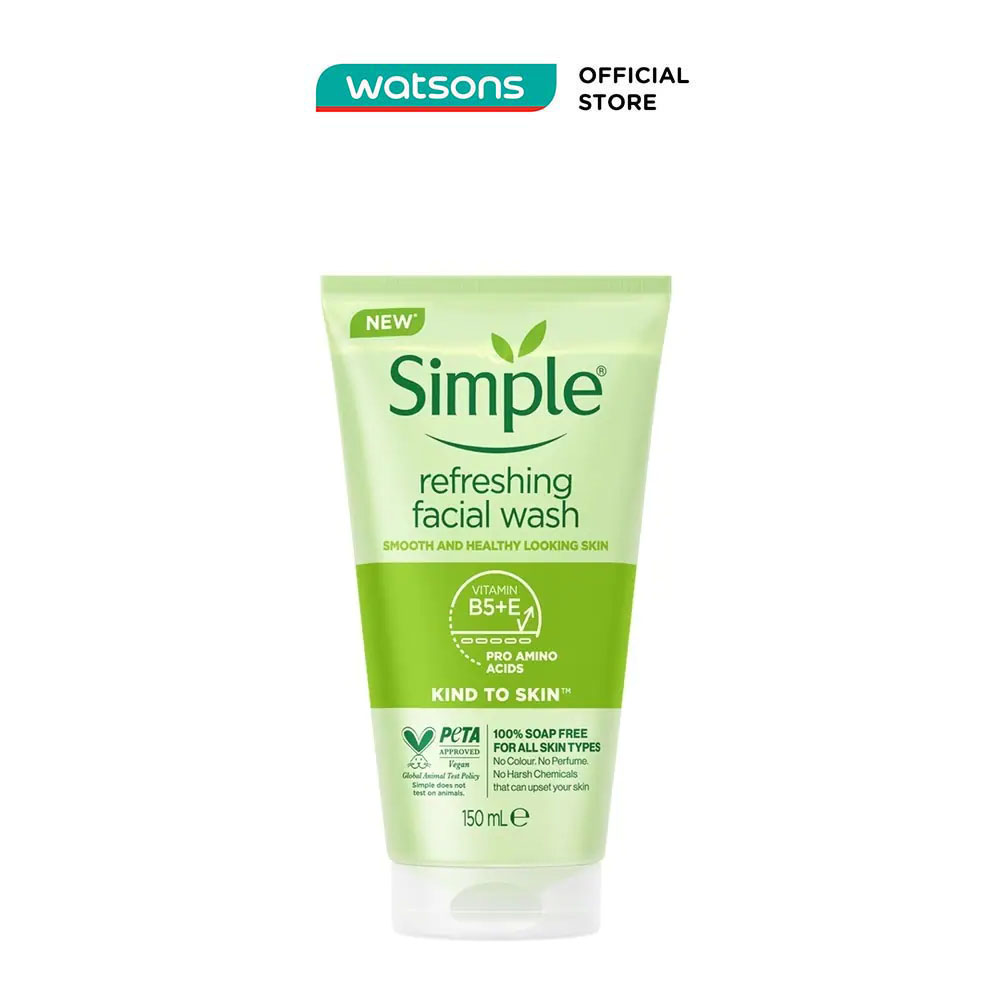 Sữa Rửa Mặt Simple Refreshing Facial Wash Dành Cho Mọi Loại Da 150ml