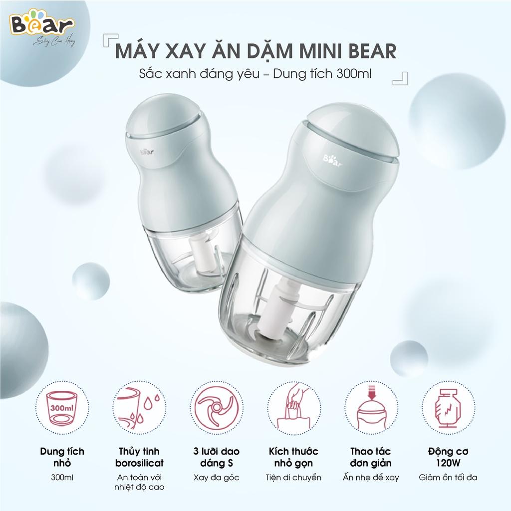 Máy Xay Ăn Dăm Cho Bé Bear Mini Cầm Tay Tiện Lợi 3 Lưỡi Dao Sắc Bé - Hàng chính hãng - B03V2