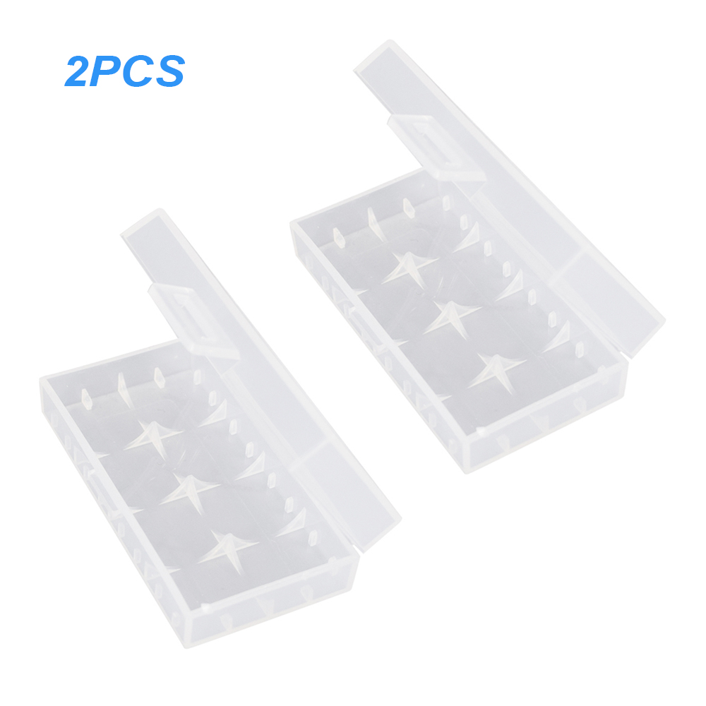 Hộp Đựng Pin 18650 Trong Suốt Chất Lượng Cao Bằng Nhựa Bền Có Nắp Đậy, 2