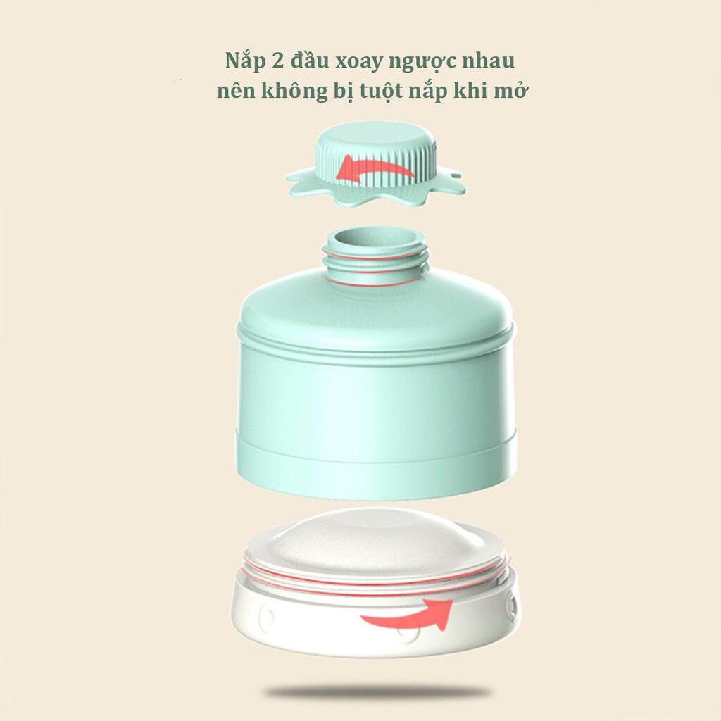 Bình chia sữa 3 ngăn hình con voi cho bé, hộp chia sữa- thức ăn cao cấp tiện dụng