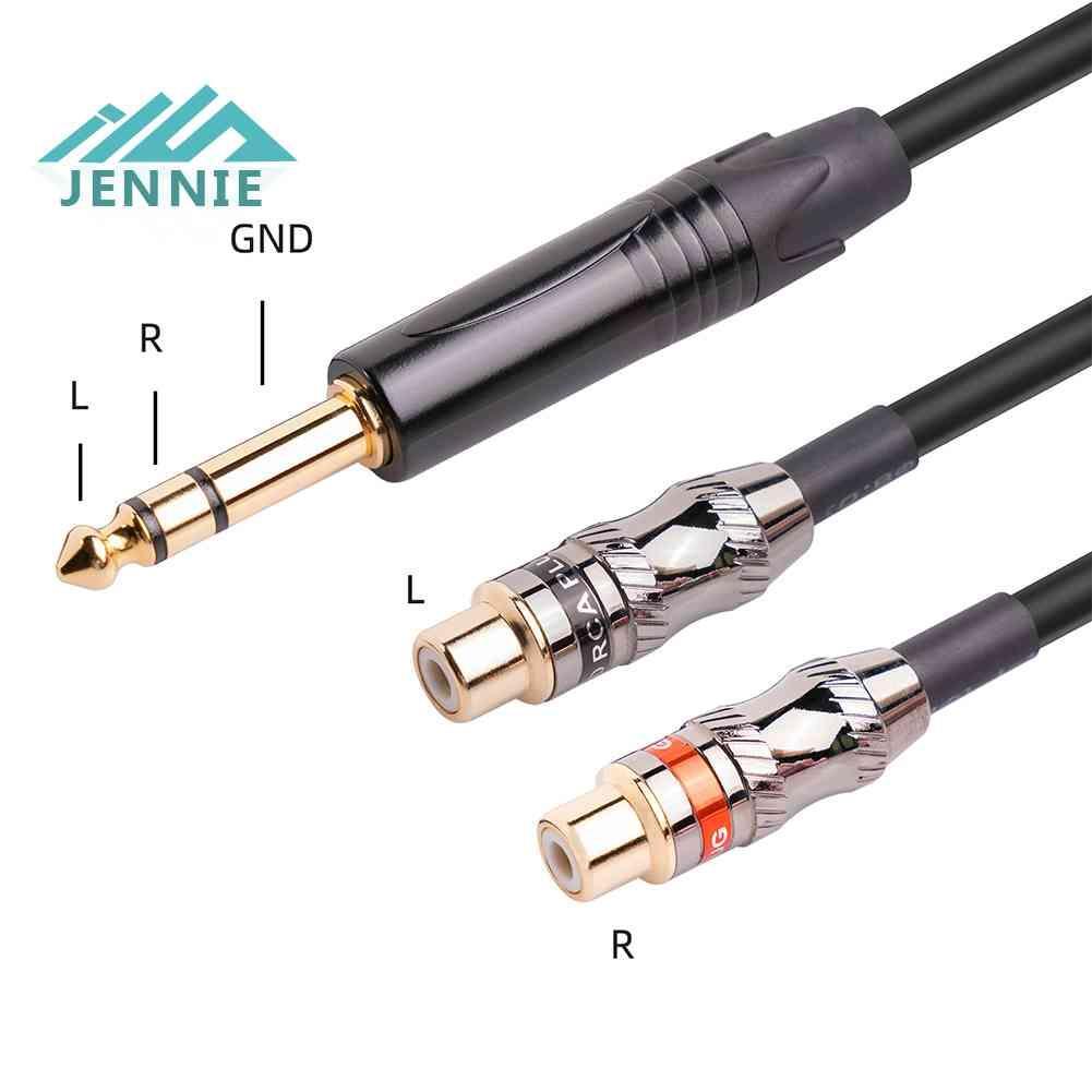 Cáp Chia Audio 6.35mm ĐầU CắM Sang Lỗ CắM 2RCA Mạ VàNg 24k Connec