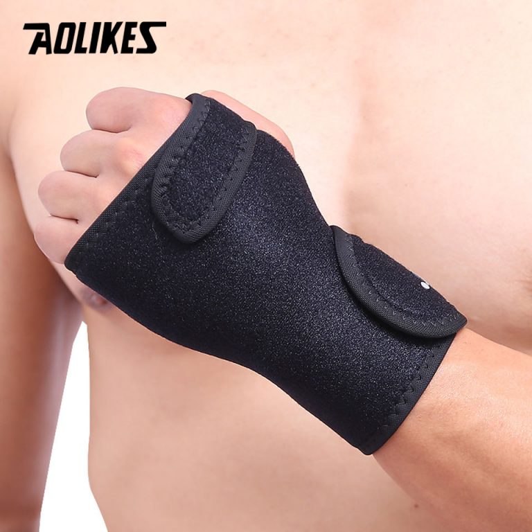 Băng nẹp cố định khớp cổ tay AOLIKES 1676 có thanh thép hỗ trợ phục hồi chấn thương