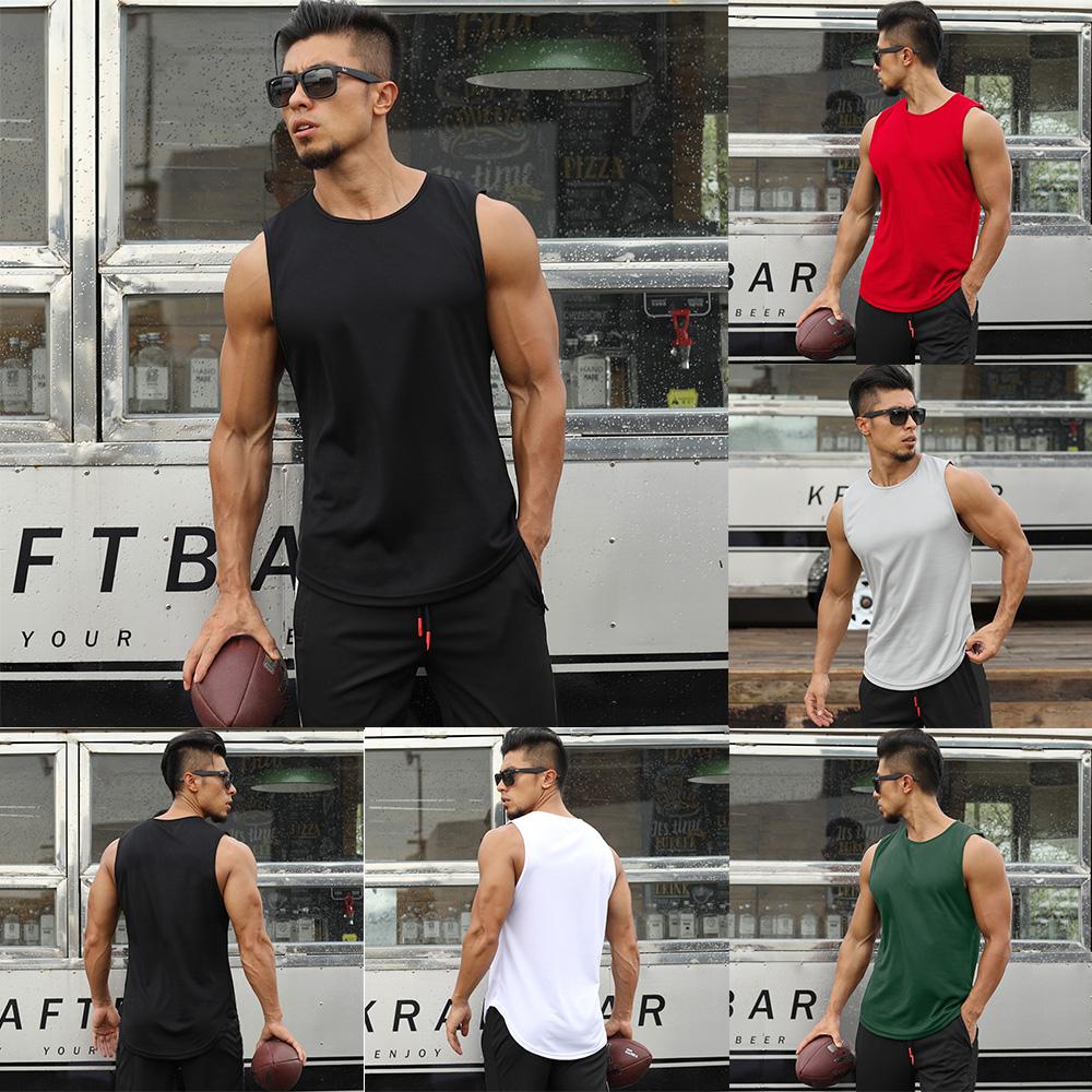 Áo thể thao nam không tay nhanh khô, tập thể thao