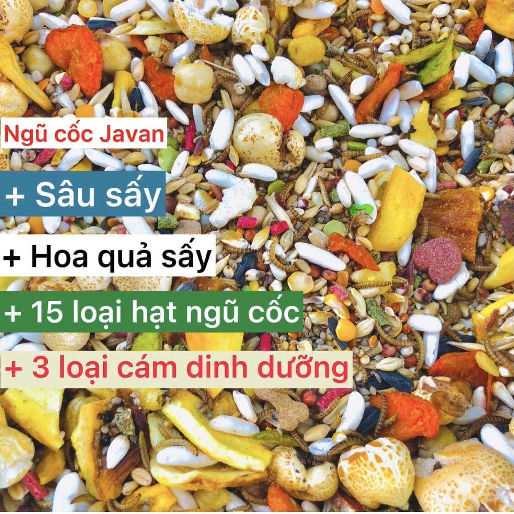 Thức ăn hamster Javan siêu ngon, ngũ cốc hoa quả sâu sấy 