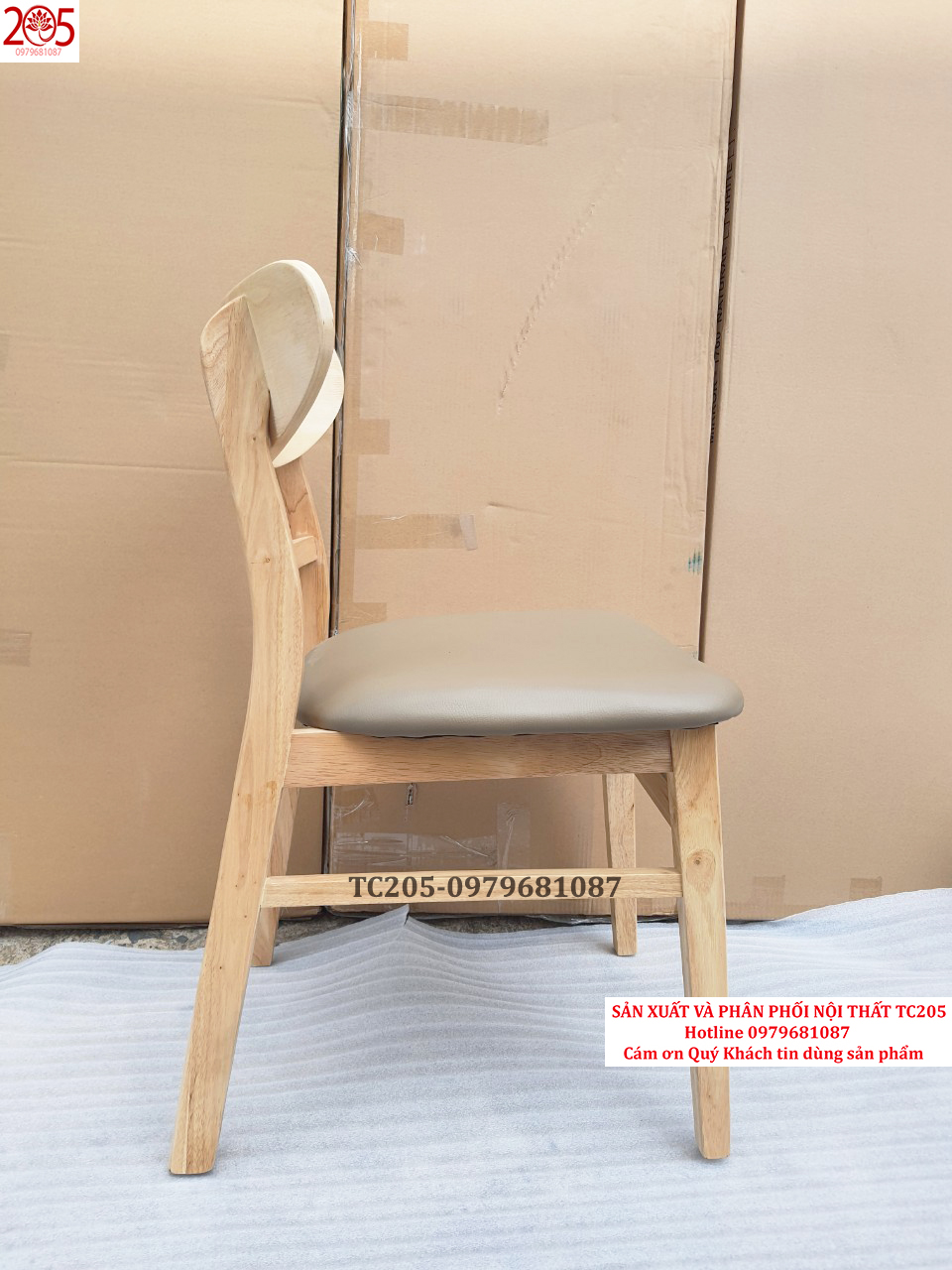 GHẾ GỖ CAO SU MANGO - 205 TC wooden chair