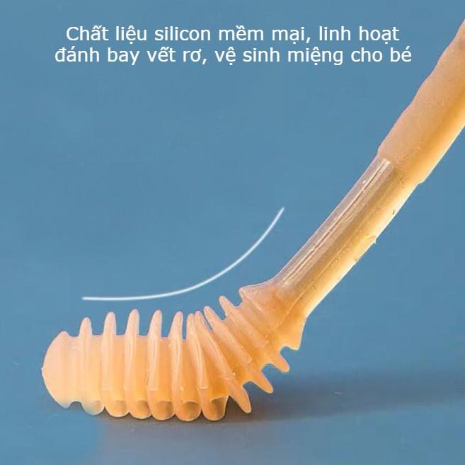 Set rơ lưỡi và bàn chải đánh răng silicon cho bé từ 0 - 18 tháng