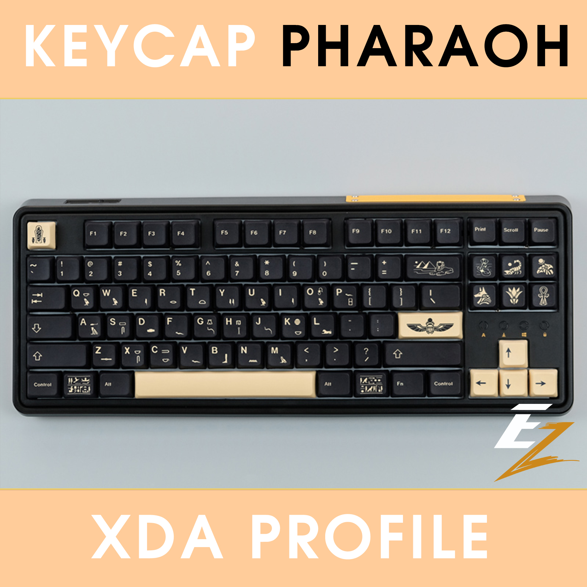 Keycap Cho Bàn Phím Cơ Nhập Khẩu GMK Pharaoh Thick PBT XDA Profile 140 Phím