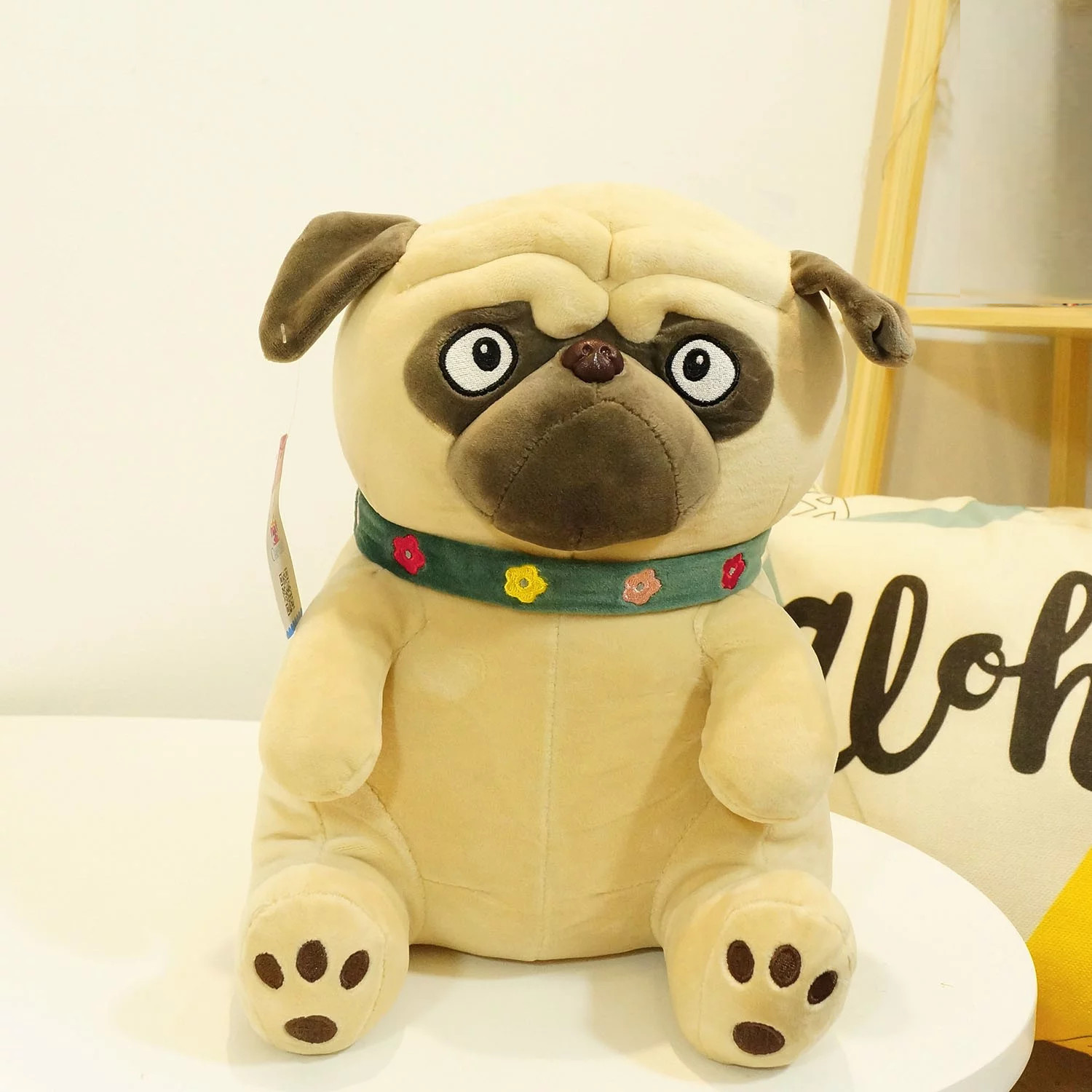 Thú bông Chó pug ngồi mịn 30cm