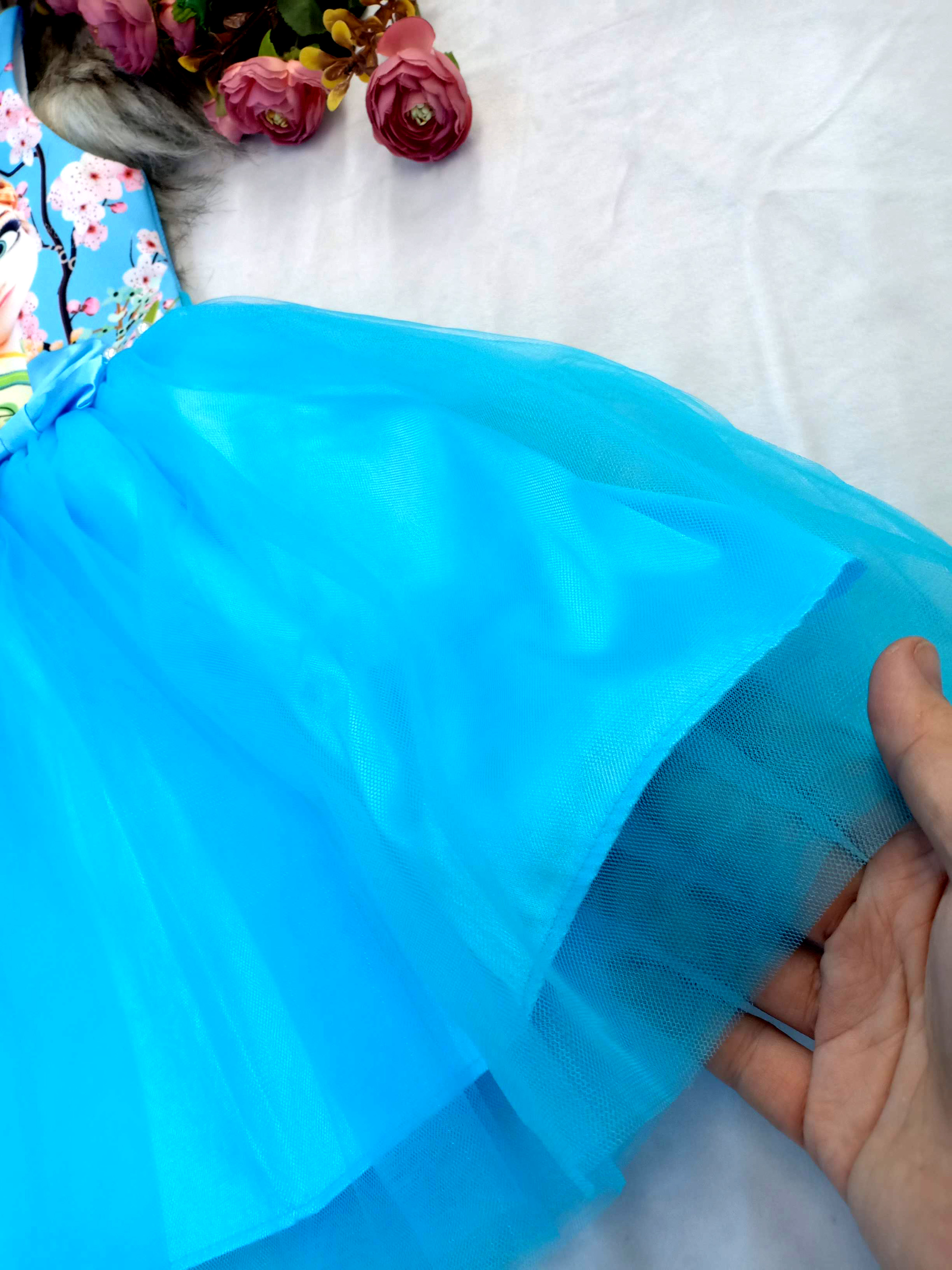 Đầm công chúa Elsa cao cấp 4 lớp