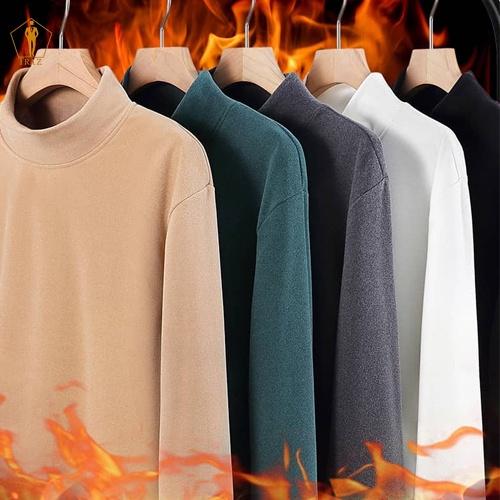 Áo len nam TRAZ cổ lọ cao màu đen, trắng thời trang hàn quốc