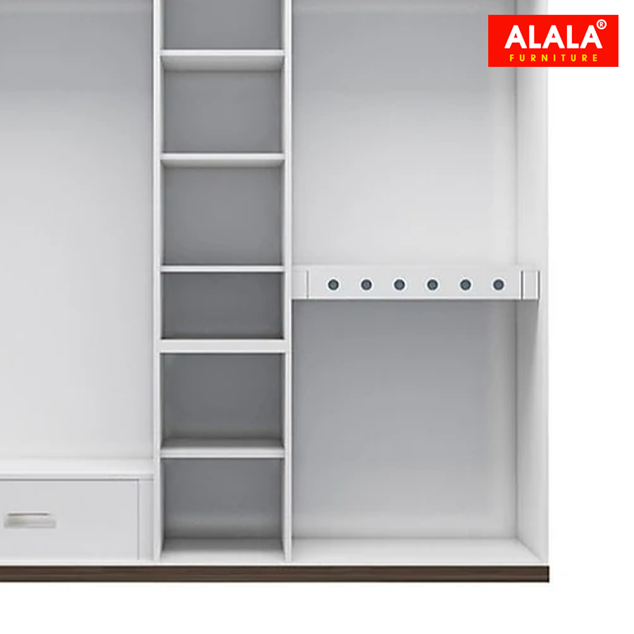 Tủ quần áo ALALA267 (1m6x2m) gỗ HMR chống nước - www.ALALA.vn - 0939.622220