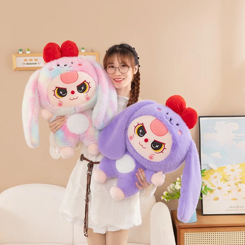 Gấu bông babythree đáng yêu - Size từ 35 đến 80cm -  BB3 gấu bông cute mắt nước, thú nhồi bông bé ba dễ thương có nơ đỏ