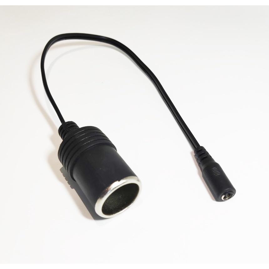 Bộ Cáp Chuyển Jack DC5.5x2.1mm Cái Sang Đầu Tẩu Ô Tô Cắm Nguồn Xe Hơi Cái