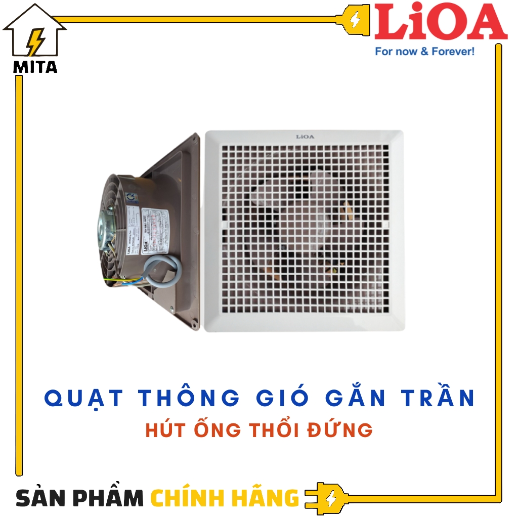 Quạt Thông Gió Gắn Trần LiOA EVF20CUT1 - Hàng Chính Hãng