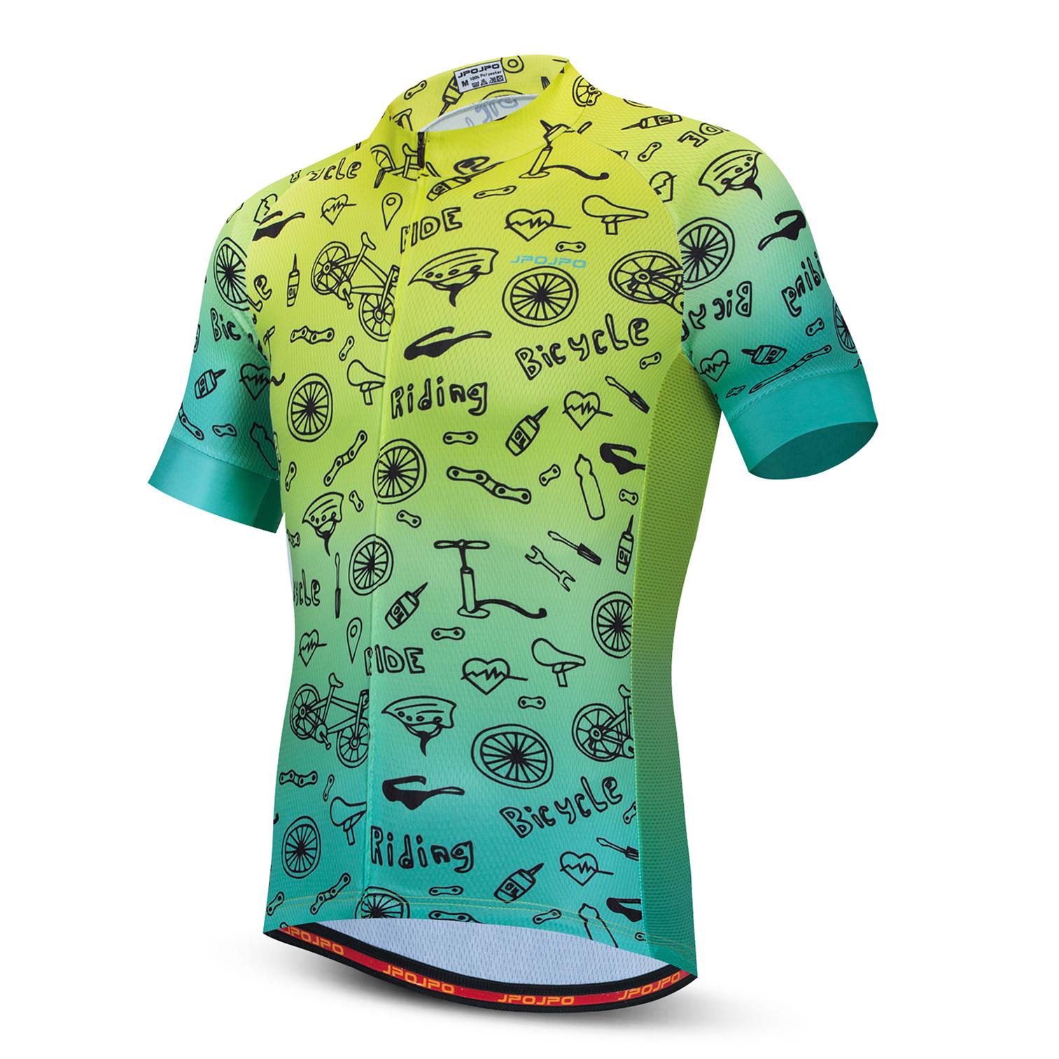 Đàn ông đi xe đạp Đàn ông Bike Top MTB Shirt Road Road Cưỡi quần áo ngắn tay áo đạp xe đạp xe đạp xe đạp màu vàng Color: 1130 Size: S