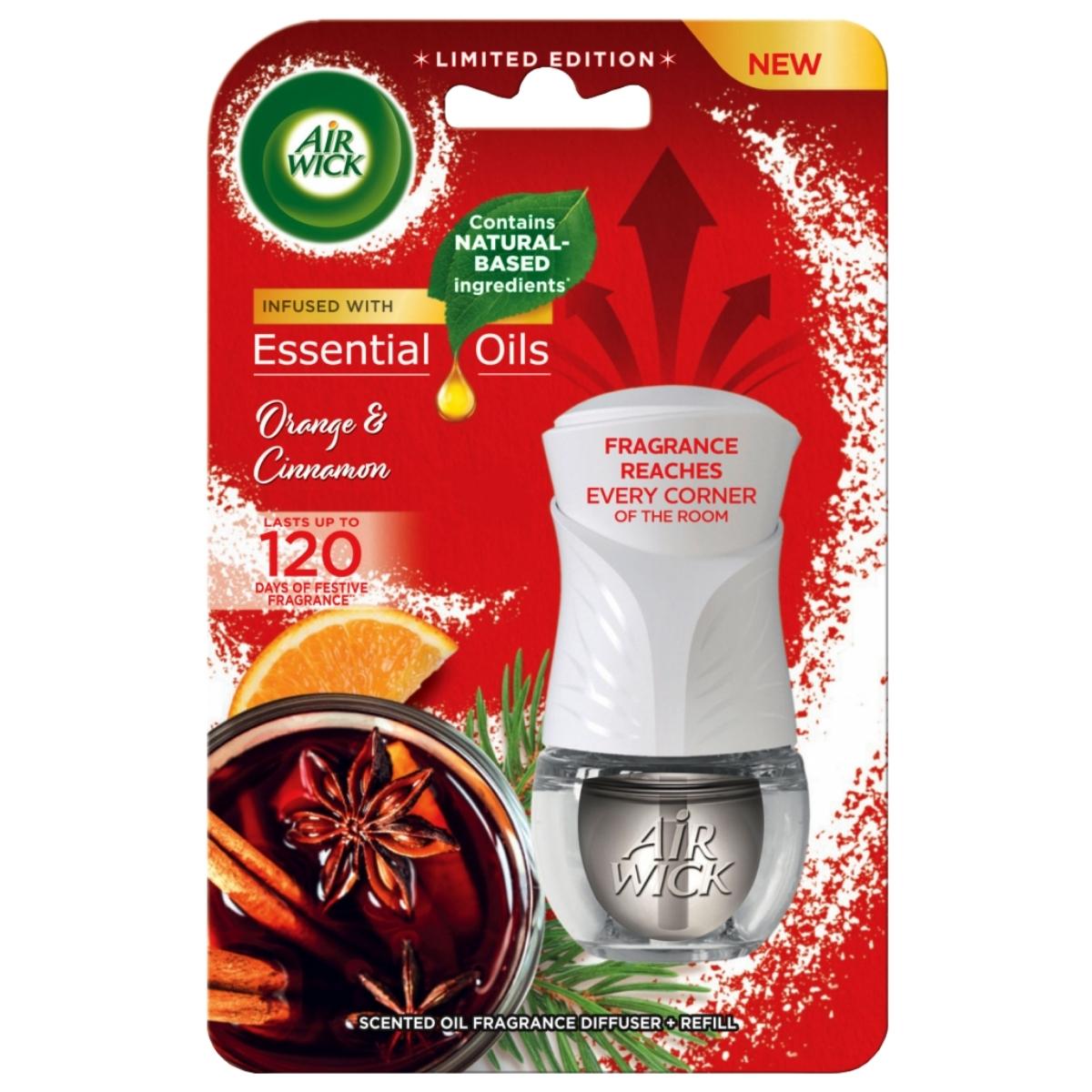 Bộ Tinh Dầu Cắm Điện Air Wick AWK2779 Orange & Cinnamon 19ml , sử dụng điện 220V