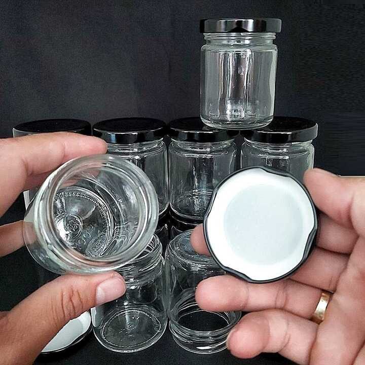 Hũ Làm Sữa Chua Thủy Tinh 100ml mẫu Trụ Tròn - nắp thiếc đen - Hũ chưng yến, lọ đựng gia vị, tổ yến, mật ong, dầu dừa, sữa ong chúa, thực phẩm, mỹ phẩm