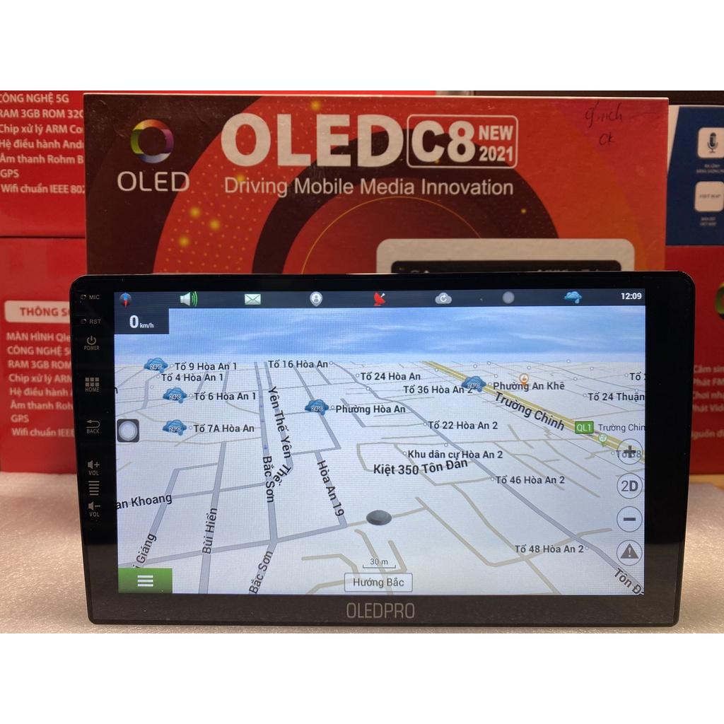 Màn Hình DVD Android Ô Tô OLED C8 RAM3 ROM32G CHIP 8X New Chính Hãng- Bh 18 tháng